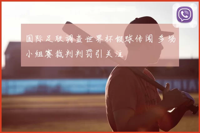 国际足联调查世界杯假球传闻 多场小组赛裁判判罚引关注