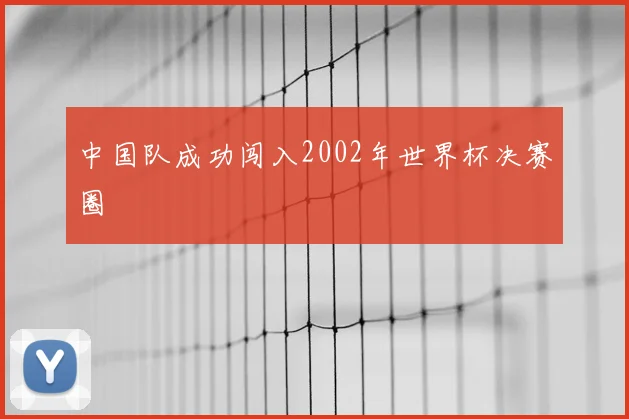 中国队成功闯入2002年世界杯决赛圈